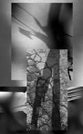 Montage aus mehreren schwarz-weiß Fotografien von Schatten und Rissstrukturen